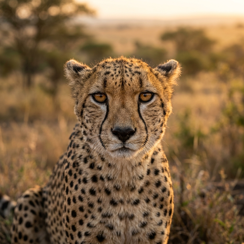 Cheetah majestic looking wildlife close-up eye look